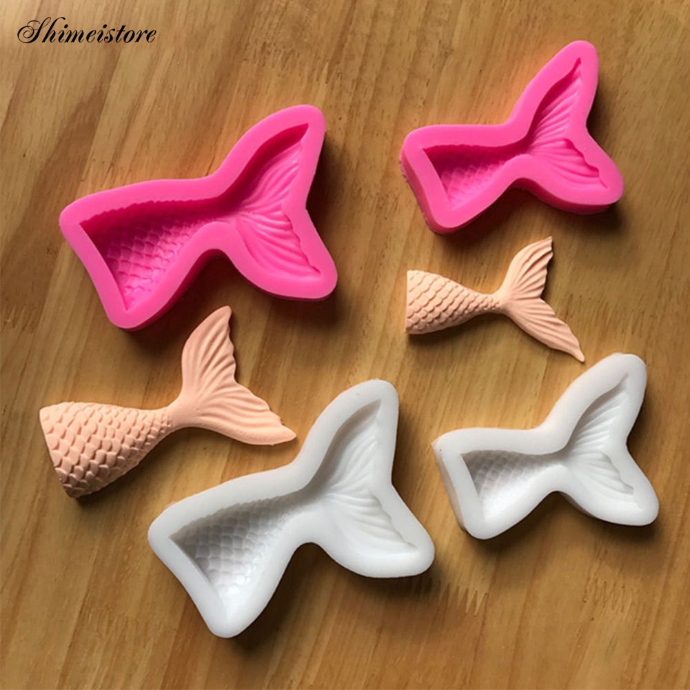 Khuôn Silicone Tạo Hình Đuôi Nàng Tiên Cá Trang Trí Bánh Kem / Làm Bánh Cupcake BG4