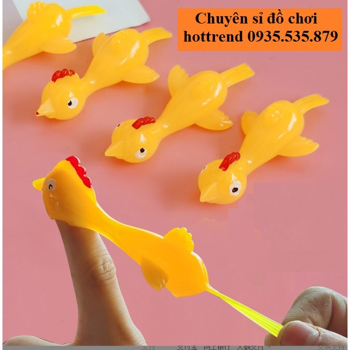 Ná Bắn Gà Cao Su Gà Bắn Dính Tường Phi Đội Gà Bay Đồ Chơi Giải Trí