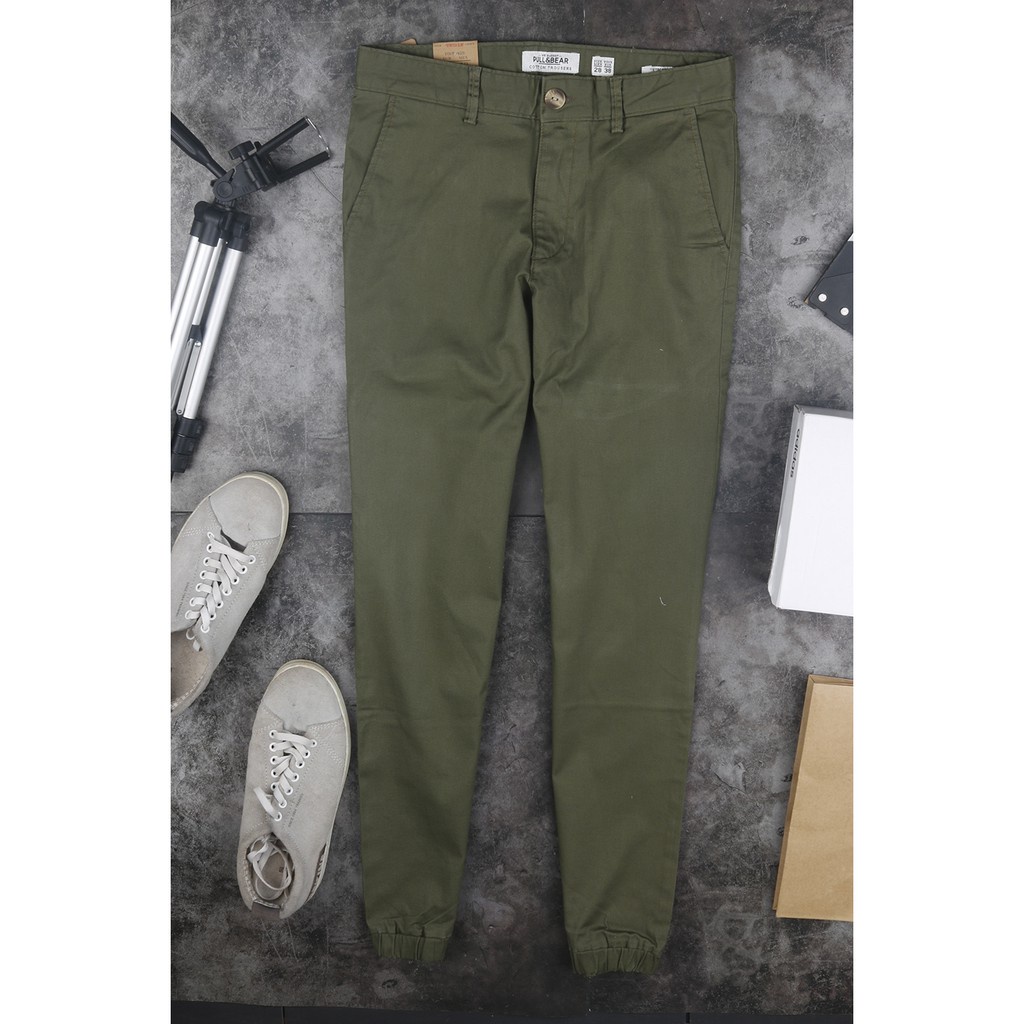 [Hàng Hot ] Giảm Giá Quần kaki Jogger pull and bear vải co giãn 4 chiều hàng VXNK