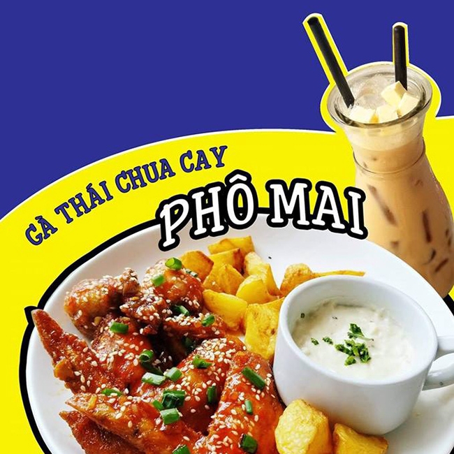 Hồ Chí Minh [e-Voucher] - HCM - Combo Gà Thái Chua Cay Phô Mai Và Trà Sữa - Mì Quăn