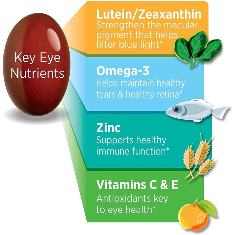 💙❄️Viên Uống Bổ Mắt Ocuvite Adult 50 + Bausch & Lomb 150 Viên Mỹ — Bổ sung Vitamin và khoáng chất cho mắt