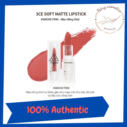 Son 3CE Soft Matte Lipstick Smoke Pink