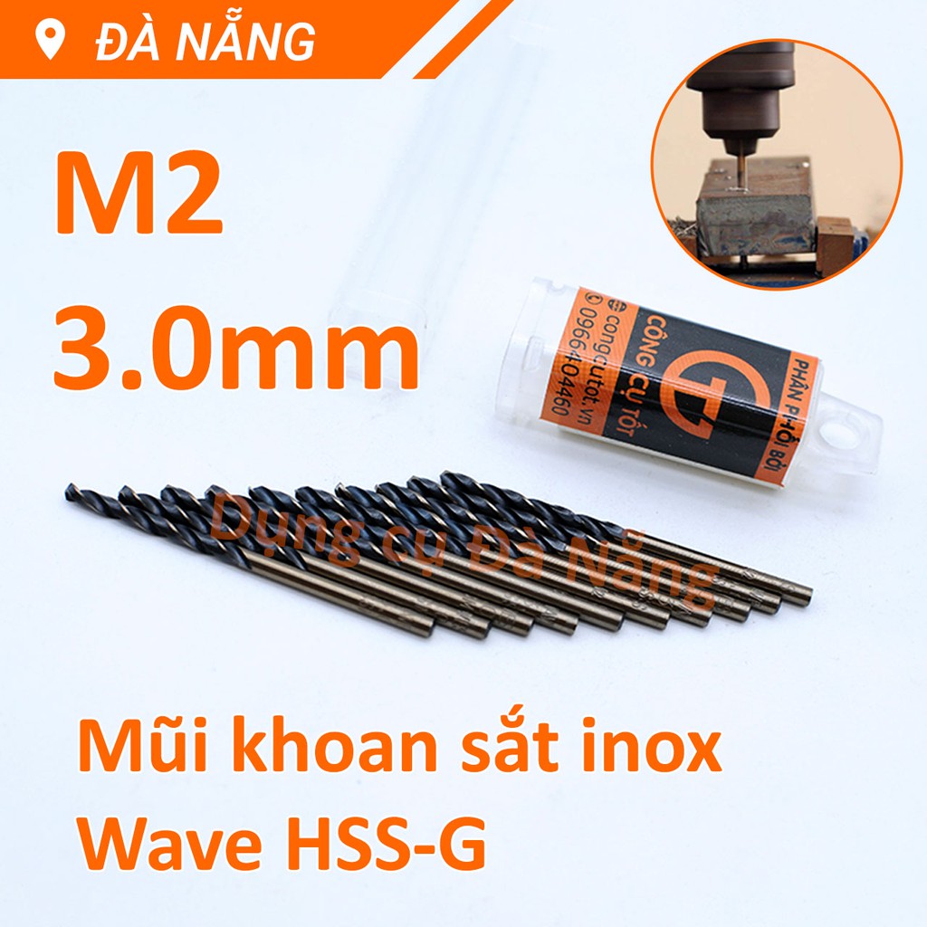 Mũi khoan sắt inox Waves HSS-G M2 ( ∅1.0-3.5mm)