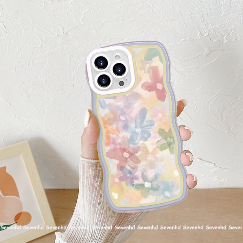 Ốp Điện Thoại Mềm Họa Tiết Tranh Sơn Dầu Hình Hoa Đẹp Mắt Cho iPhone 14 13 12 11 Pro Max Xs Max Xr X 7 8 6 6s Plus