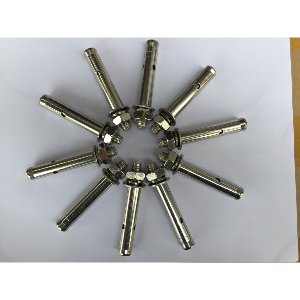 10 chiếc vít nở inox 304 phi 10 dài 8cm