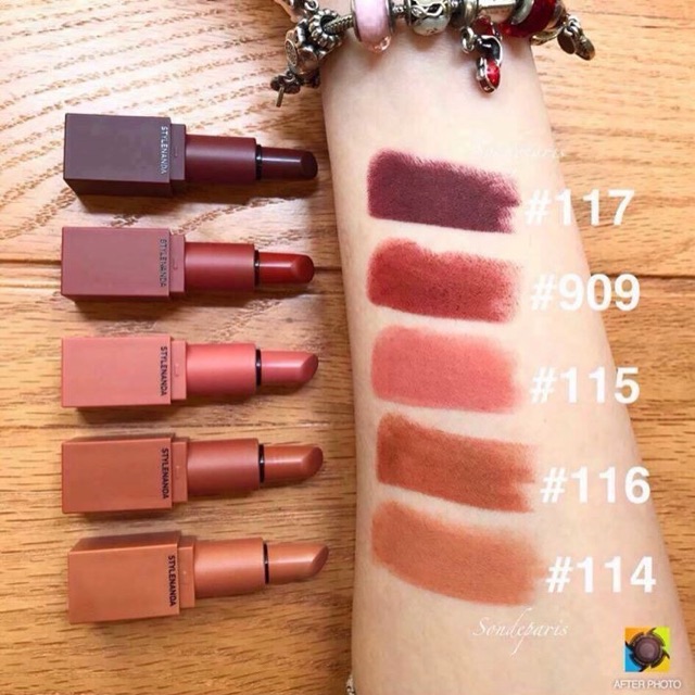 Set 5 cây son 3ce mood recipe matte lip 