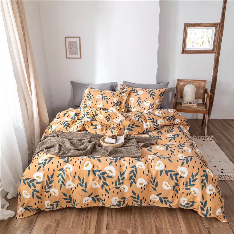Bộ Chăn Ga Gối Cotton Cao Cấp Hàn Quốc mẫu hoa mới nhất 2020