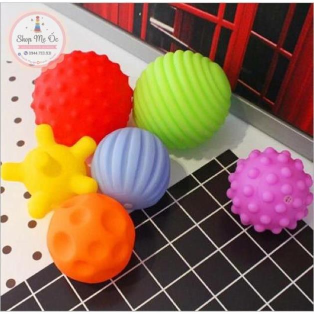 [Mã TOYDEC hoàn 20K xu đơn 50K] Set 6 Bóng Cảm Nhận Giác Quan Cho Bé Từ 0m+