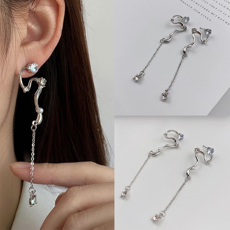 Khuyên Tai Tua Rua Đính Đá Zircon Cho Nữ