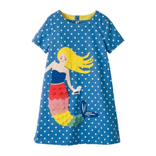 M(10-13kg) ã S0762 váy nàng tiên cá thêu đắp của Little maven