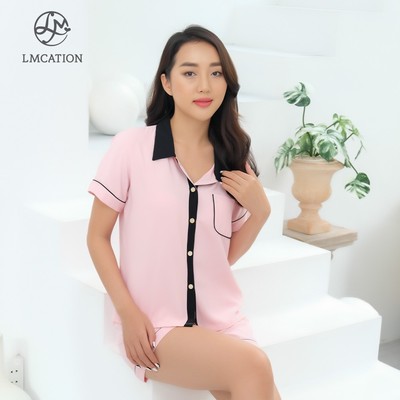(Tặng kèm quà) Áo pijama LMcation Alia - Màu hồng phấn