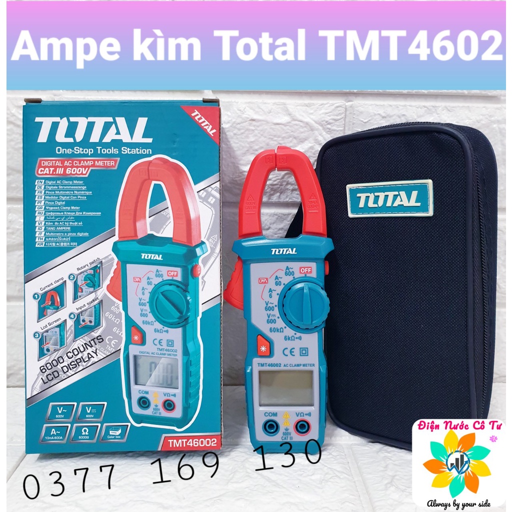 Ampe kìm cao cấp Total TMT46003 (có bao da cho máy)