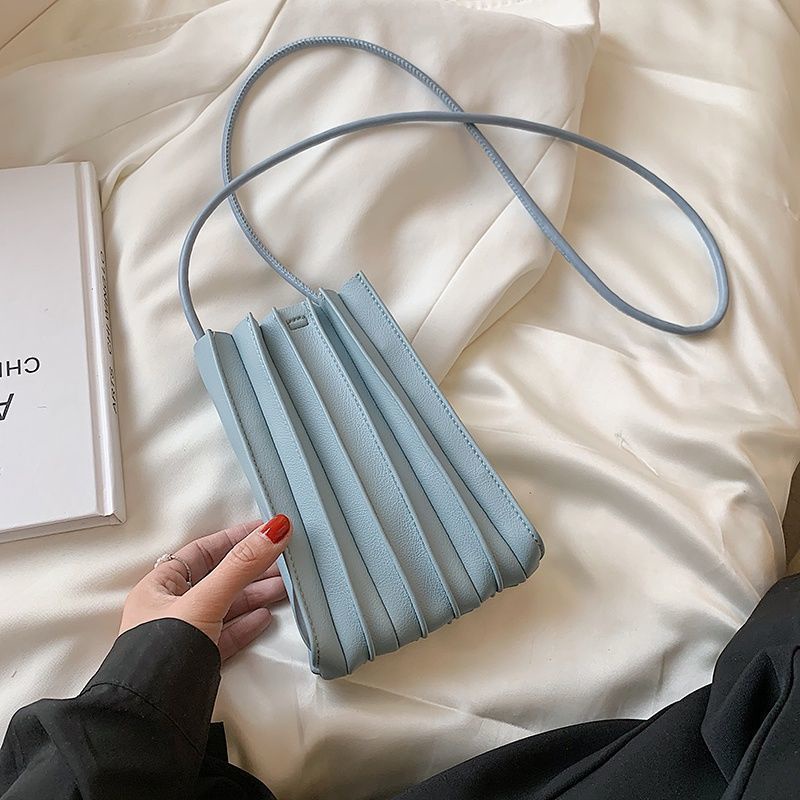 Túi Đeo Chéo Mini Mùa Hè 6 Kiểu Xếp Ly Cao Cấp