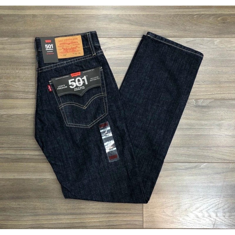 Quần jean nam VNXK LE.VIS xanh đen cao cấp - ống suông - Co giãn nhẹ hợp thời trang 2019 | BigBuy360 - bigbuy360.vn