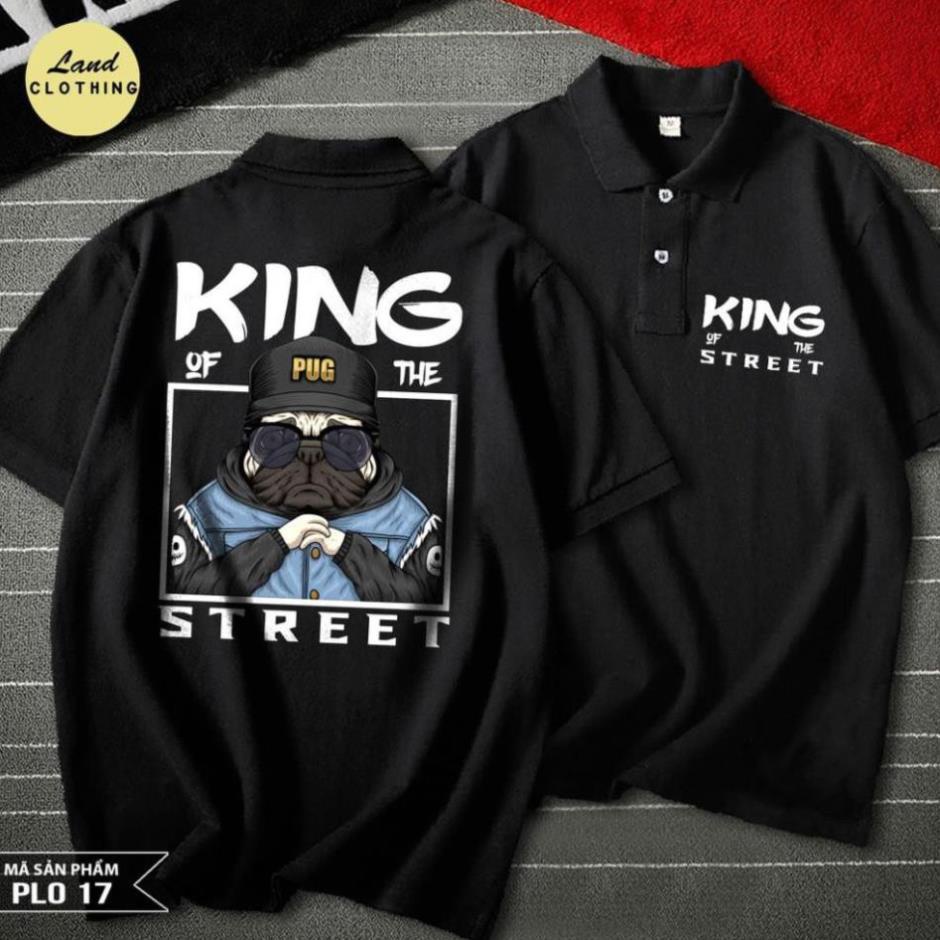 GIÁ TỐT - RẺ VÔ ĐỊCH- Áo POLO CHÓ PUG PHONG CÁCH ĐỘC LẠ CHẤT ĐẸP .(17M) / có size trẻ em