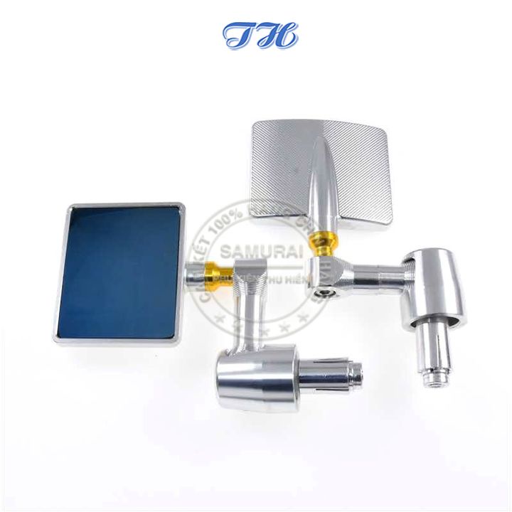 Kính xe máy thời trang Rizoma gù vuông nhôm CNC , Gương chiếu hậu xe máy - Hàng Loại 1 (1 Cái Trái)