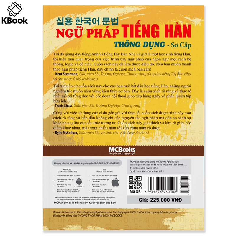 Sách - Ngữ Pháp Tiếng Hàn Thông Dụng (Sơ Cấp) – Korean Grammar In Use