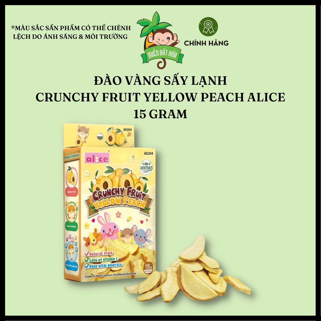Ăn dặm thỏ bọ - Trái cây & rau củ sấy lạnh chính hãng Alice nhiều loại dành cho hamster, thỏ, bọ, chinchilla, rat,...
