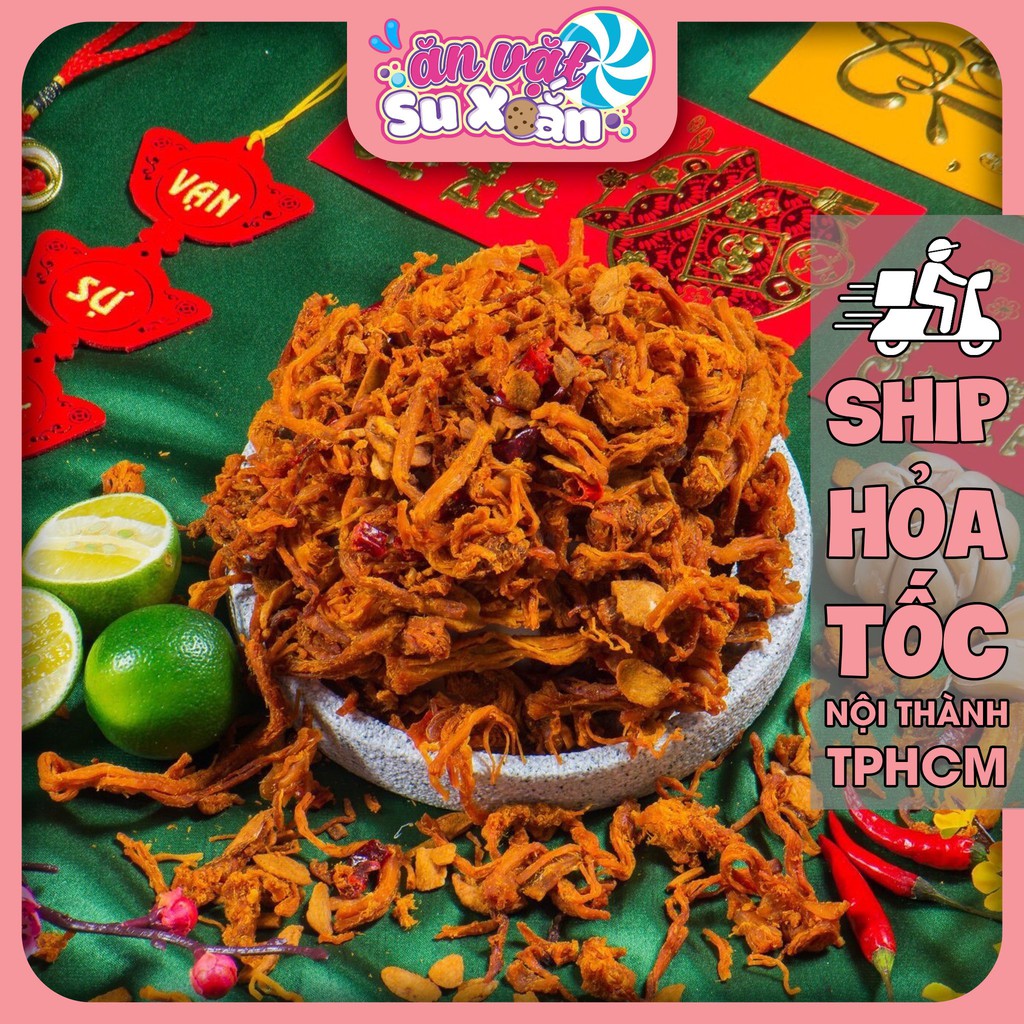 Khô heo cháy tỏi ớt Ăn Vặt Su Xoắn