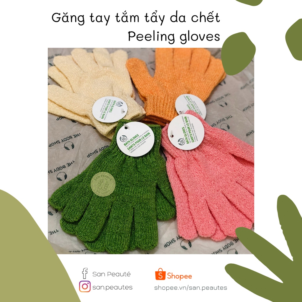 Găng tay tắm Tẩy da chết The body shop