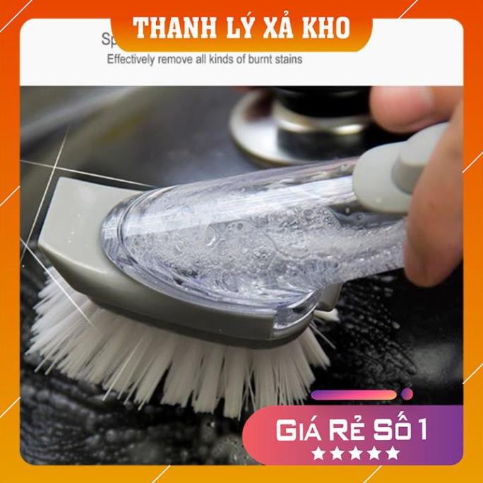 [FreeShip – Thanh lí 1 ngày] Chổi cọ rửa nhà bếp đa năng 4in1 -có ngăn chứa xà phòng