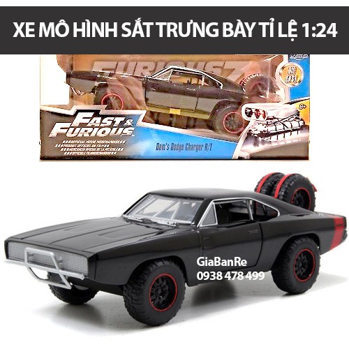 Xe Mô Hình Sắt Dodge Charger Rt Offroad Tỉ Lệ 1:24 - Jada Ff – Đen - 8146