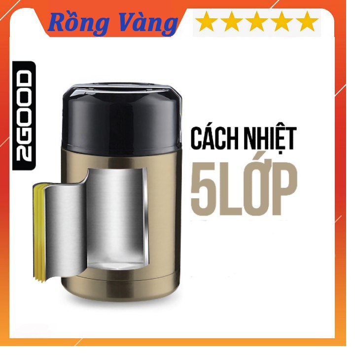 Bình ủ cháo phở dung tích 1000ml ruột inox 304