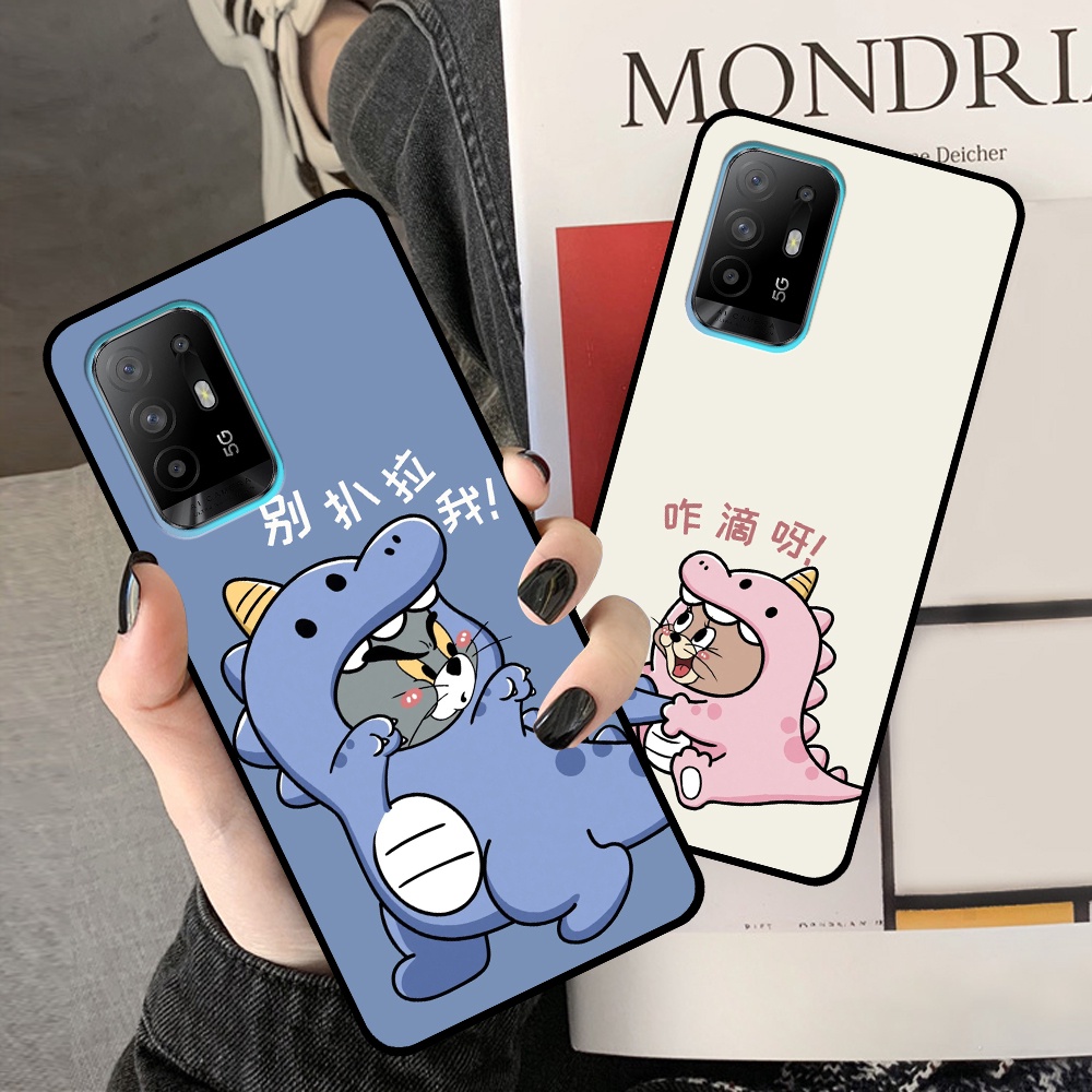 Ốp Oppo A95 5G in hình cặp đôi doremon, hổ, khủng long dễ thương