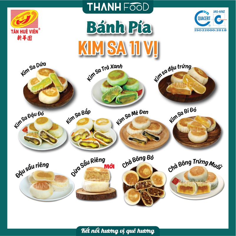 Bánh pía kim sa 11 vị Tân Huê Viên - Đặc sản Sóc Trăng