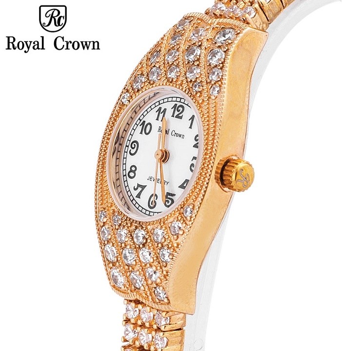 [Mã FARSBRT52 giảm 20% đơn từ 249K] Đồng hồ nữ chính hãng Royal Crown 2502-Jewelry vàng hồng