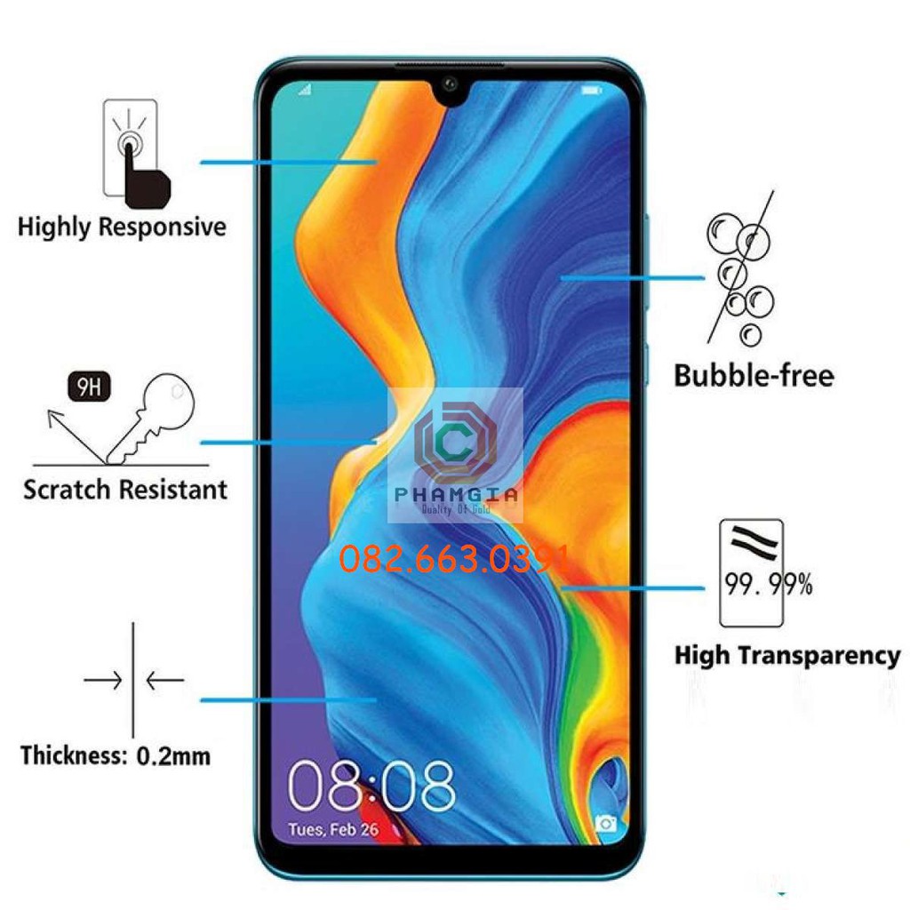 Kính cường lực Huawei A5s/Enjoy 9/ 20i full màn hình, full keo, siêu chuẩn