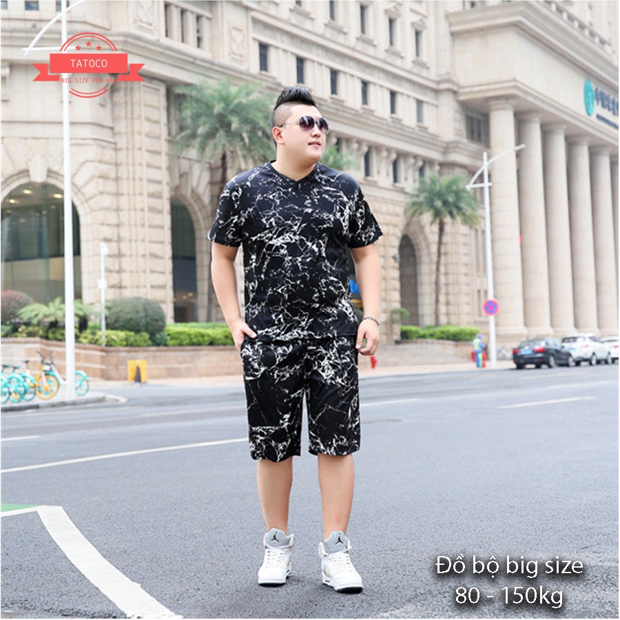Đồ bộ big size nam hoa tiết trẻ trung - phong cách (size 80 -140kg ) hàng nhập loại 1 . | BigBuy360 - bigbuy360.vn
