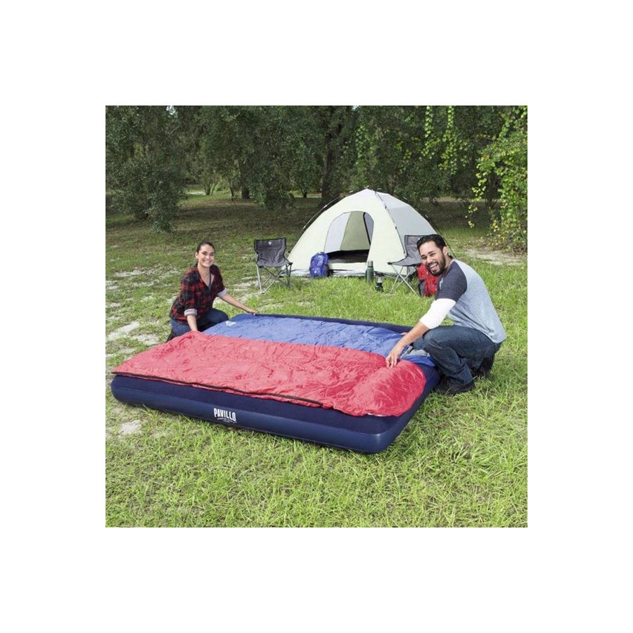 Đệm hHơi  Cao Cấp Kt  203x183x22 - Nệm Bơm Hơi Nập Khẩu Bestway 67004 Tặng Kèm Bơm điện Hút xả 2 chiều Cao Cấp