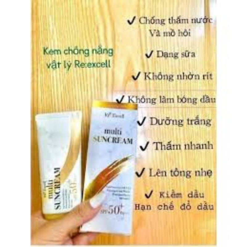 Kem chống nắng vật lý SPF50, PA+++ nâng tông da