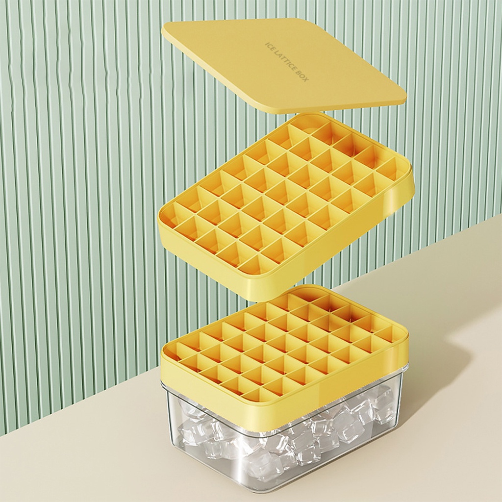 Khay Làm Đá Viên Silicon có Nắp tiện lợi 2022 + Tặng Xẻng Xúc Đá – BLUE DEER
