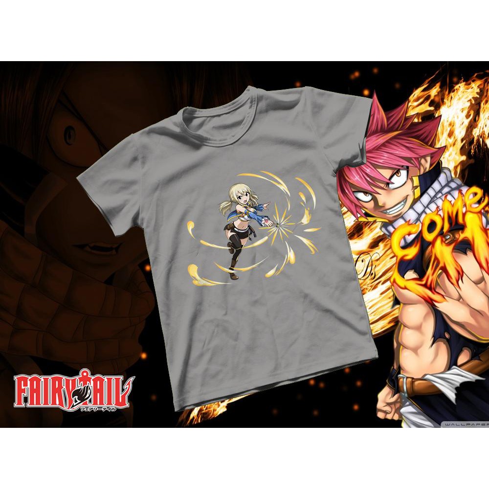 Áo thun Cotton Unisex - Anime - Fairy tail - Triệu hồi sư Lucy