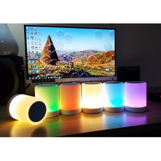 Loa di động cảm ứng kiêm đèn ngủ, Loa Bluetooth Không Dây 2in1 Kiêm Đèn Ngủ, Đèn Led Cảm Ứng Đổi Màu