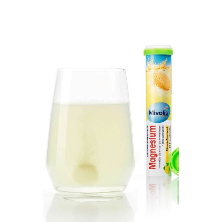Viên sủi Magnesium Mivolis của Đức giúp bổ sung Magie nhằm duy tri tốt hệ thần kinh và hệ cơ bắp cho người tập gym