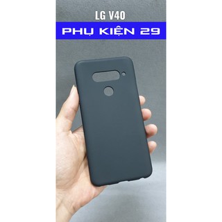 [LG V40/LG V40 ThinQ] Ốp lưng silicon dẻo đen