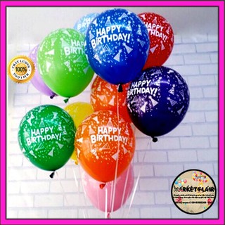 Bóng in happy birthday 12" 100 quả