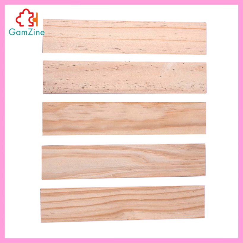 Bộ 5 Thanh Gỗ Thông Dùng Để Trang Trí Kích Thước 250x50 X 3 / 5 / 8mm