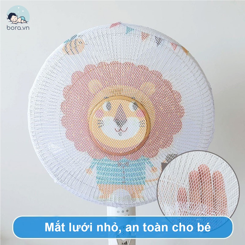 Lưới bọc quạt an toàn cho bé phủ cả mặt sau