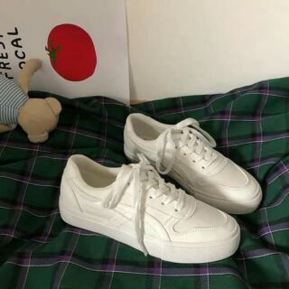 [Oder]Giày ulzzang sneaker trắng basic nhẹ nhàng  kèm ảnh thật