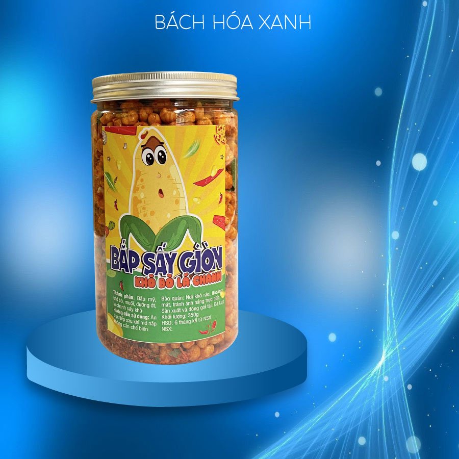 Bắp Sấy Giòn Khô Bò Lá Chanh - Ngô Sấy Giòn Mix Khô Bò Lá Chanh - Bách Hóa Xanh