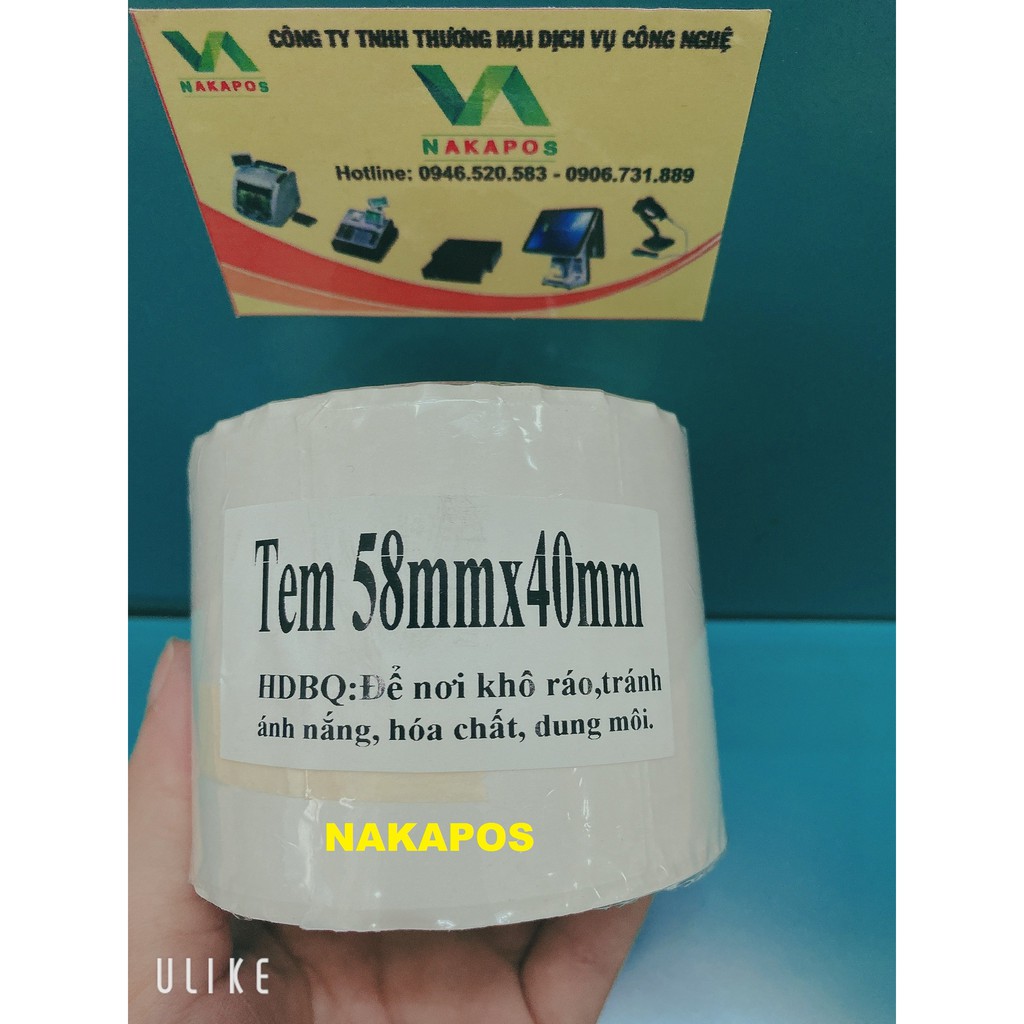 Tem cân điện tử -decal nhiệt khổ 58X40mm - Tem in nhiệt cân điện tử 5,8X4cm