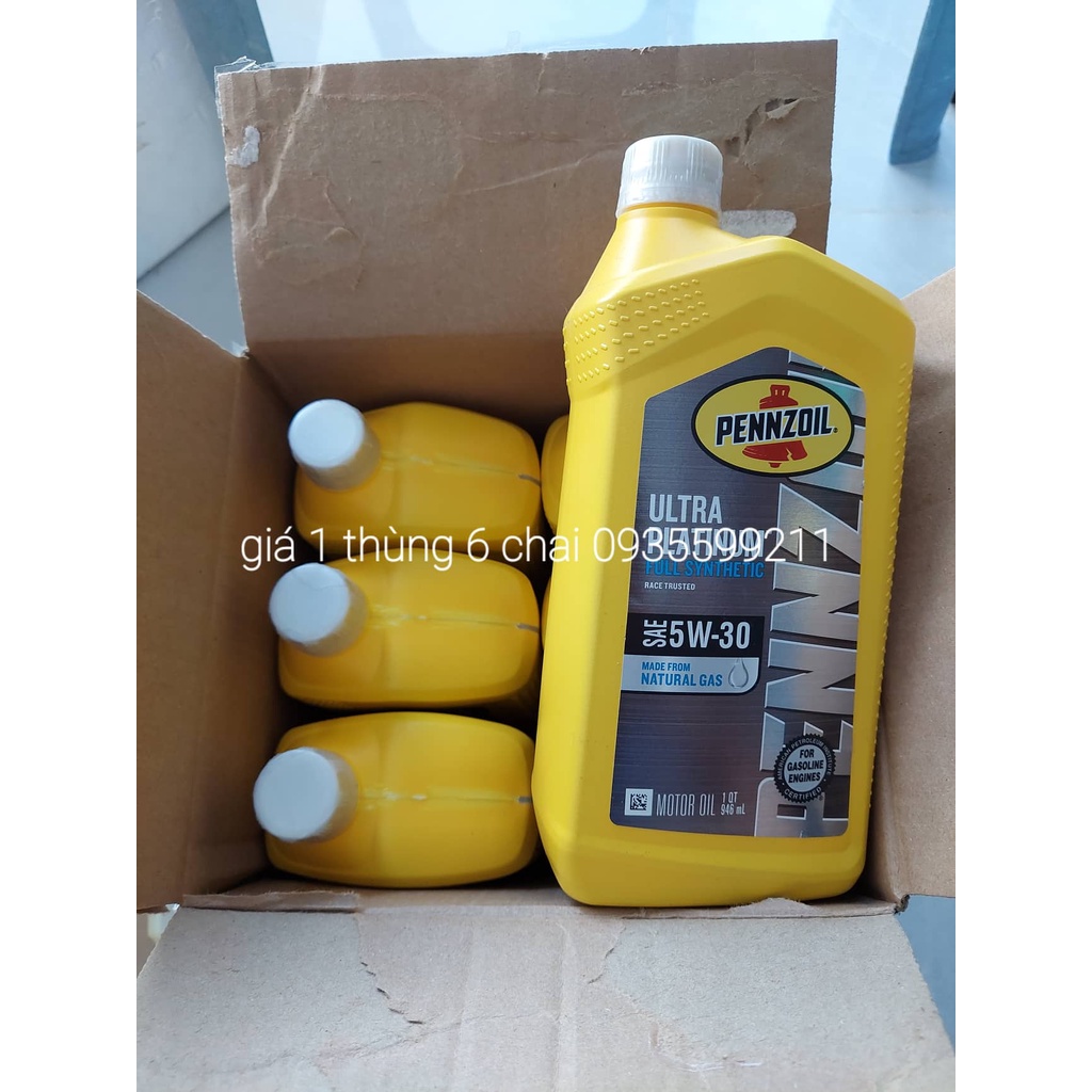 giá 1 thùng 6 chai nhớt pennzoil ultra platinum 5w30 xe ga