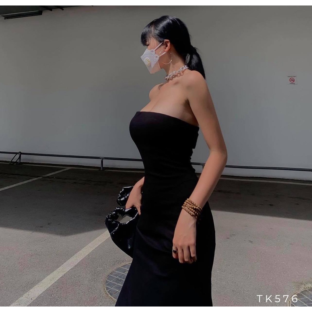 Đầm thun dáng ôm dài cúp ngực đuôi cá Emilyshop ulzzang