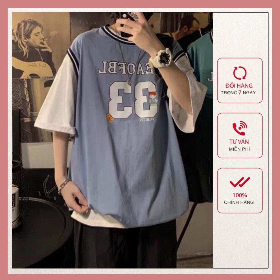 Áo thun tay lỡ form rộng unisex,Áo phông nam nữ bóng chày