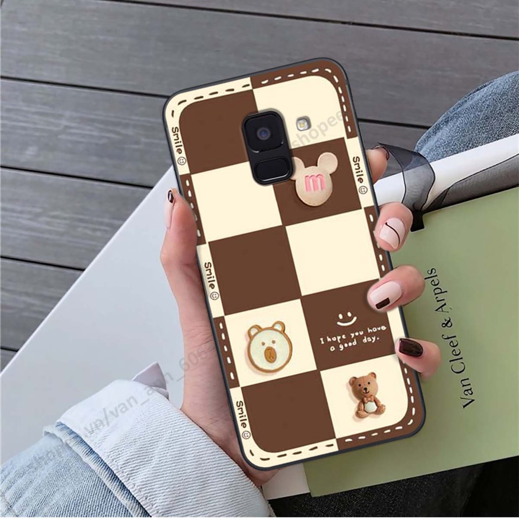 Ốp lưng Samsung A8 2018 / A8 Plus / A8+ hình gấu, kẹo dễ thương cute