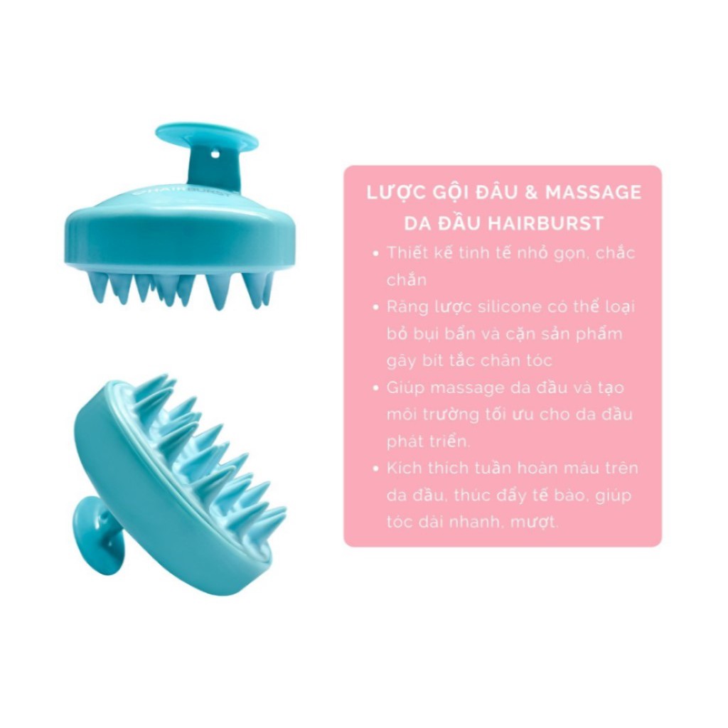 HAIRBURST Lược gội đầu và massage da đầu kích thích mọc tóc Scalp Stimulating Massage Brush